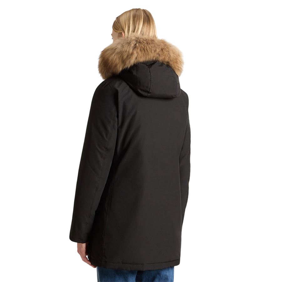 Arctic Parka in Ramar Cloth con quattro tasche e pelliccia removibile Woolrich | CFWWOU0540BLK